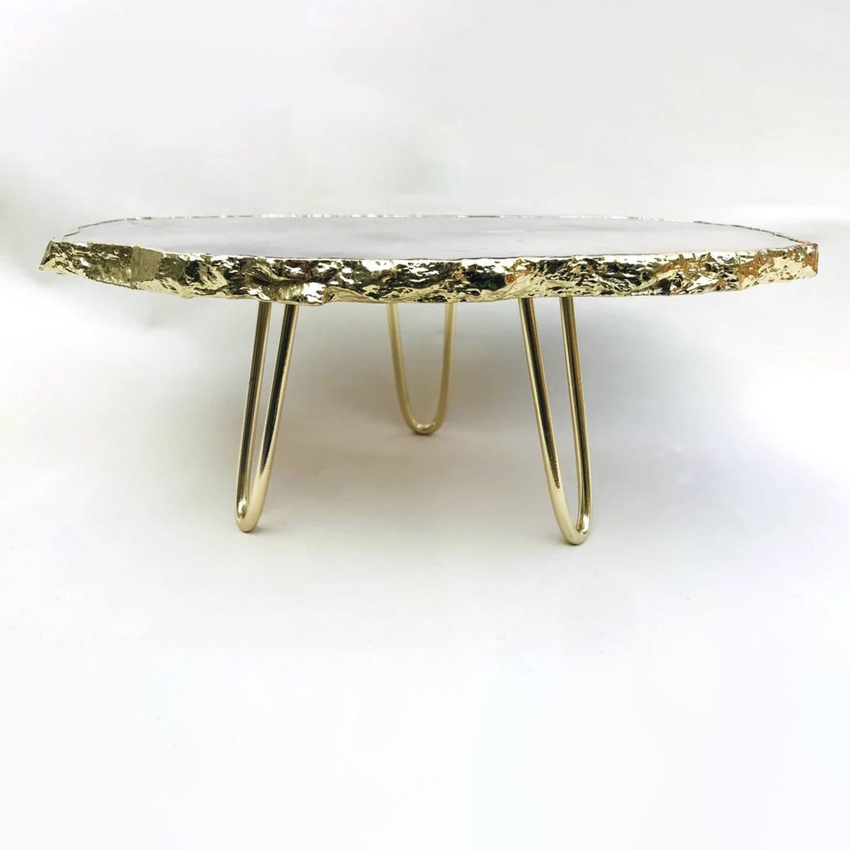 Gray Agate Quartz Cake Stand/Centerpiece/Display Stand/Tray