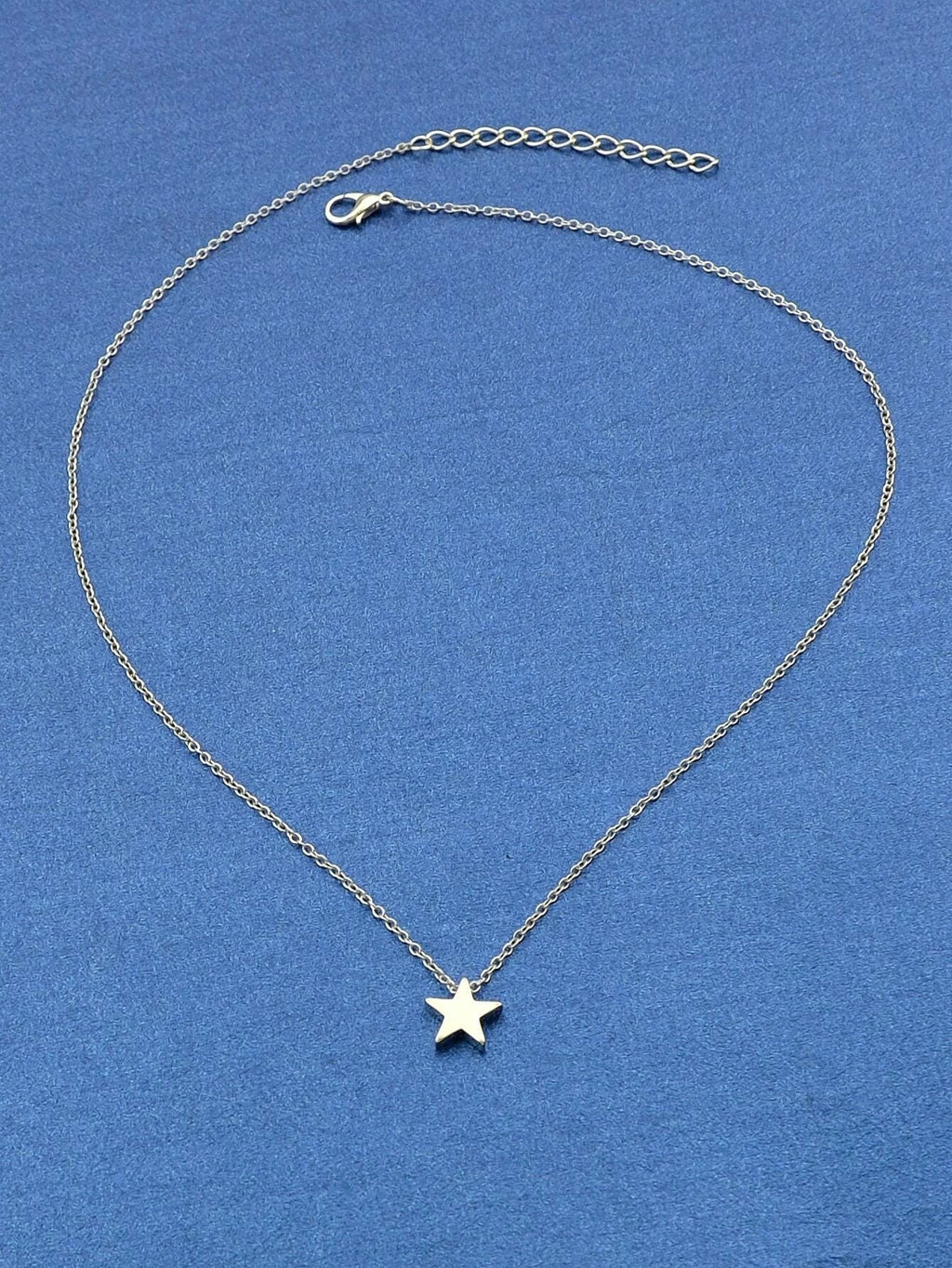 Minimalist Style Silver Chain Star Pendant Necklace Wholesale Price Accessories
