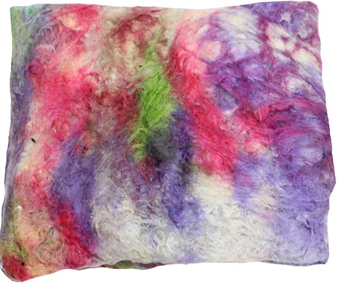 Knitsilk Mulberry Silk Fiber Yarn, Multicolor. Best for Knitting, Sewing Silk Filament Sheets, Spinning and Needle Felting