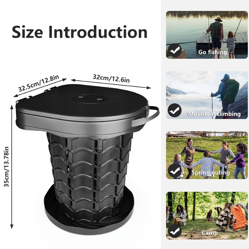 Adjustable Portable Camping Toilet with Storage Bag - Portable Showers & Privacy Enclosures at Dealshubindia