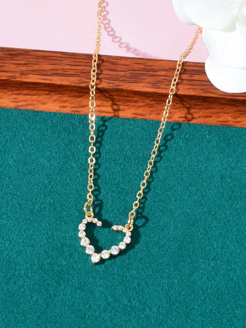 Heart-Shaped Pendant Multi-Charm Necklace Versatile Love Collection Jewellery
