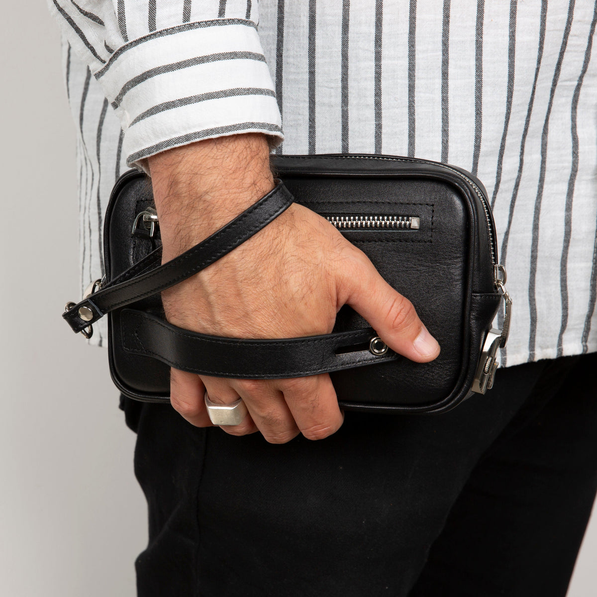 Fresno Leather Clutch – Secure Travel Wallet with Lock - Handbags, Wallets & Cases at Dealshubindia