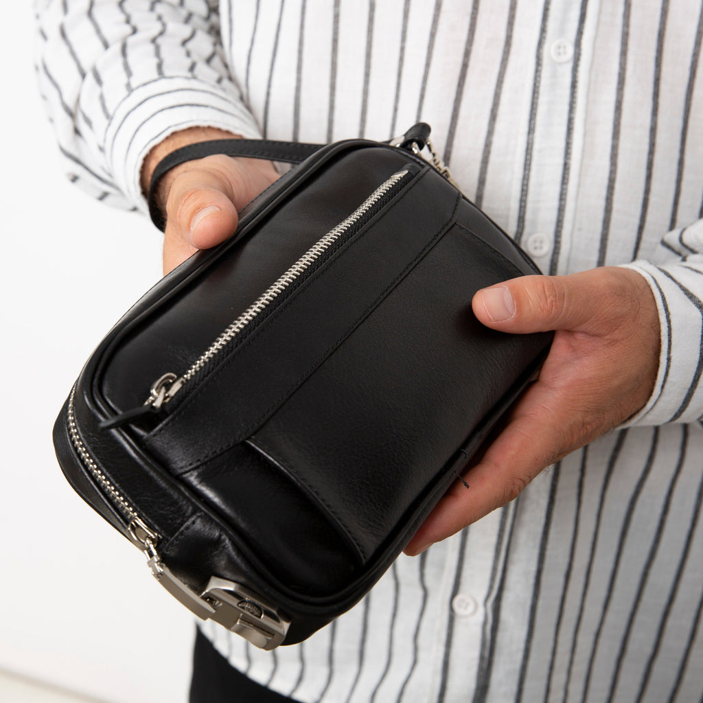 Fresno Leather Clutch – Secure Travel Wallet with Lock - Handbags, Wallets & Cases at Dealshubindia