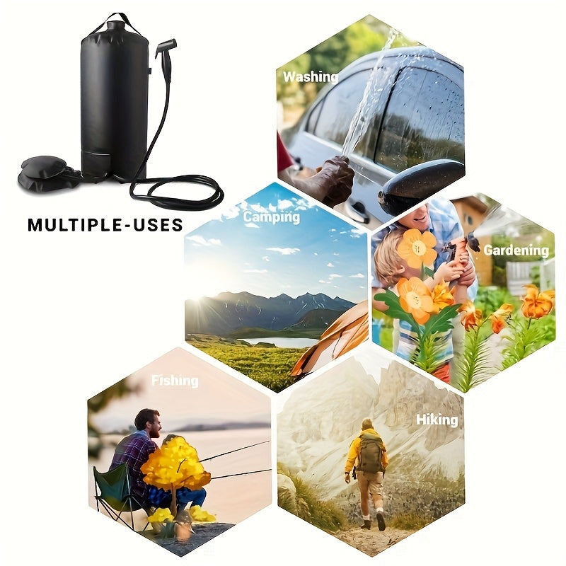 Shower Bag with Pump & Nozzle - Portable Showers & Privacy Enclosures at Dealshubindia