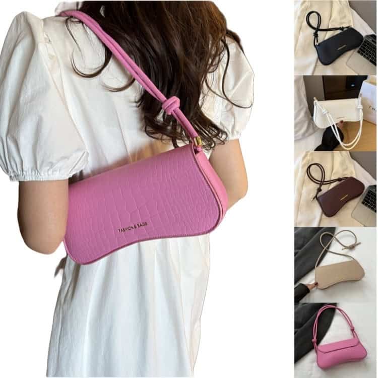 Summer Minimalist PU Underarm Bag Chic Solid Color Square Shoulder Purse Versatile Crossbody Tote For Women Elegant Office - handbags at Dealshubindia