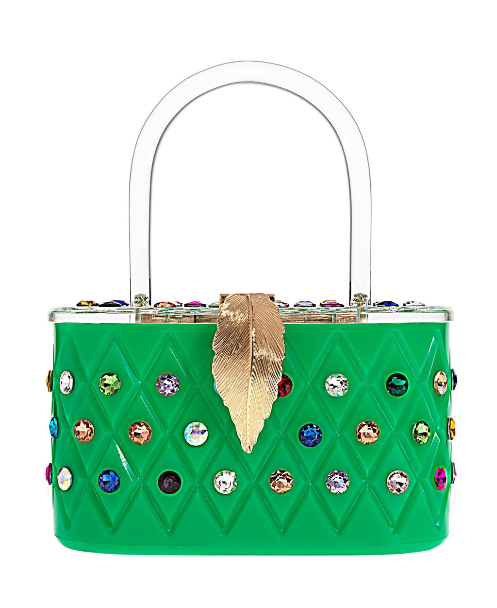 Womens Emerald Rainbow  Top Handle Clutch Bag - Apparel & Accessories at Dealshubindia