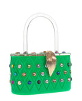 Womens Emerald Rainbow  Top Handle Clutch Bag - Apparel & Accessories at Dealshubindia