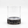 Personalised Antique Brass/Nickel Whiskey Glass | Signature Name Glasses | Electro-formed Metal Drinkware