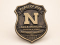 Personalized Graduation Plaque – Antique Brass Academic Shield-0
