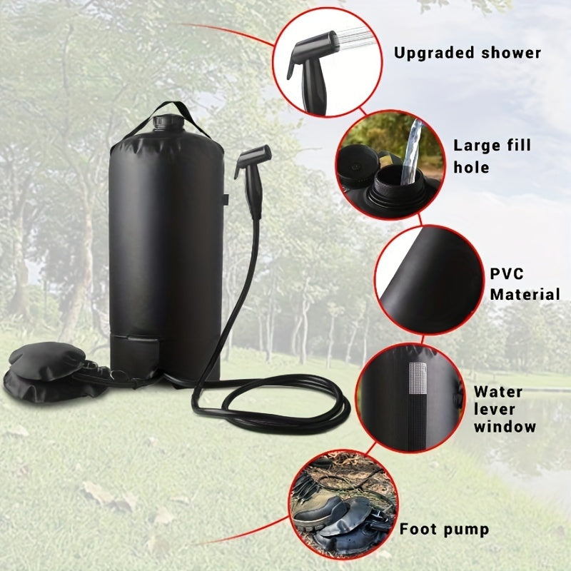 Shower Bag with Pump & Nozzle - Portable Showers & Privacy Enclosures at Dealshubindia