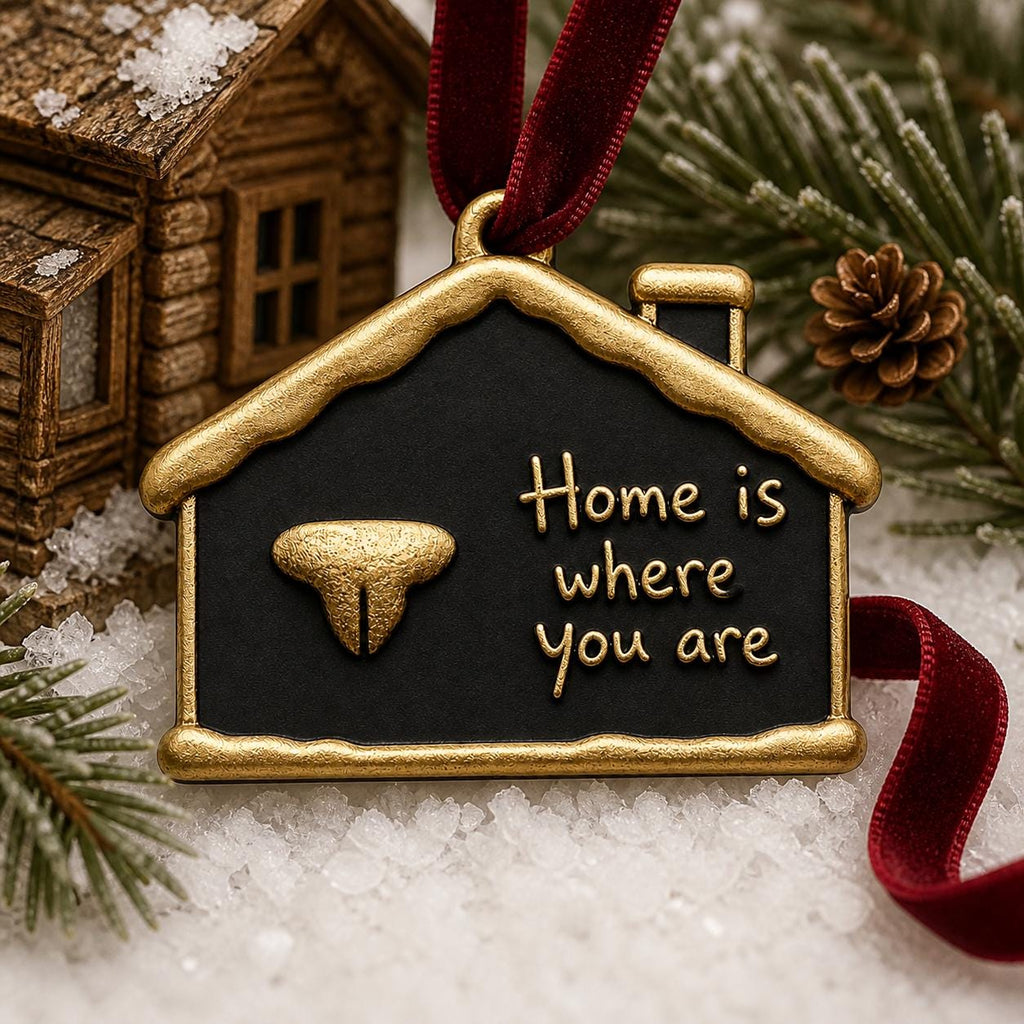 Pet Nose Print Ornament, Snowy House