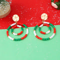 Christmas Beaded Hoop Earrings - n/a at Dealshubindia