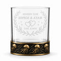 Personalized Jellyfish Whiskey Glass – Custom Etched Old Fashioned Glass, 10 oz