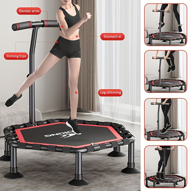 Indoor Fitness Trampoline with Handrail - Cardio Equipment at Dealshubindia