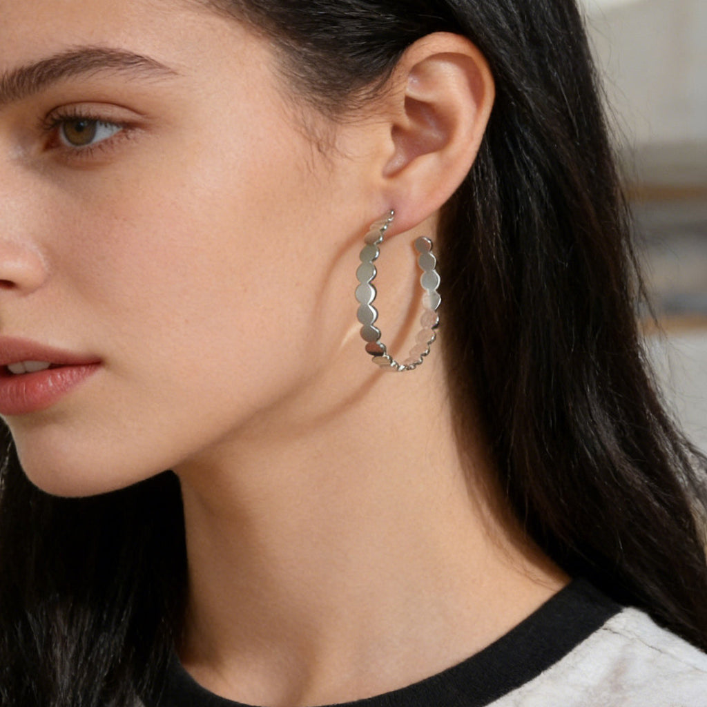 Punk Geometric Elegant Round Hoop Earrings Stunning Jewellery Circle Ear Stud