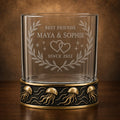 Personalized Jellyfish Whiskey Glass – Antique Brass, 10 oz-0