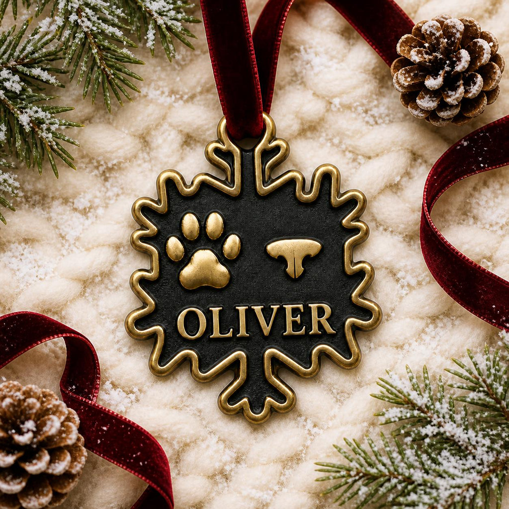 Pet Print Ornament, Snowflake