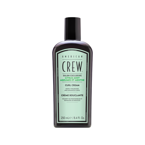 American Crew curl cream bottle, 250 mL Citrus Mint, green label