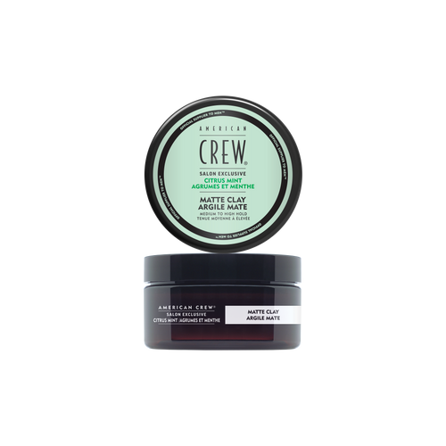 American Crew matte clay hair styling jar, citrus mint scent, 3 oz