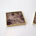 Amethyst Square Coasters – Set of 4