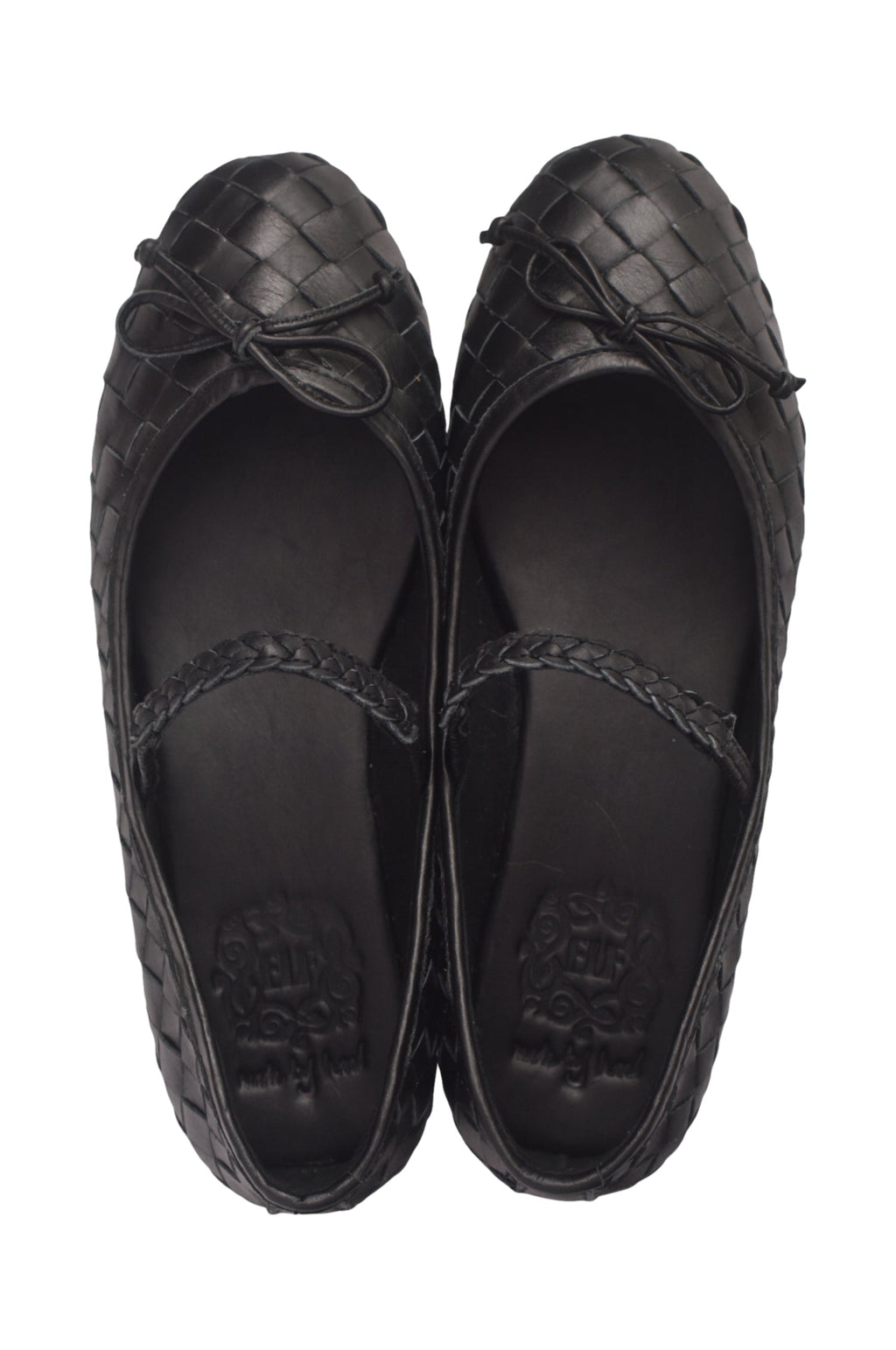 Marisol Woven Leather Ballet Flats - Leather Shoes at Dealshubindia