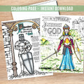 Armour of God Coloring Page Set - Instant Download