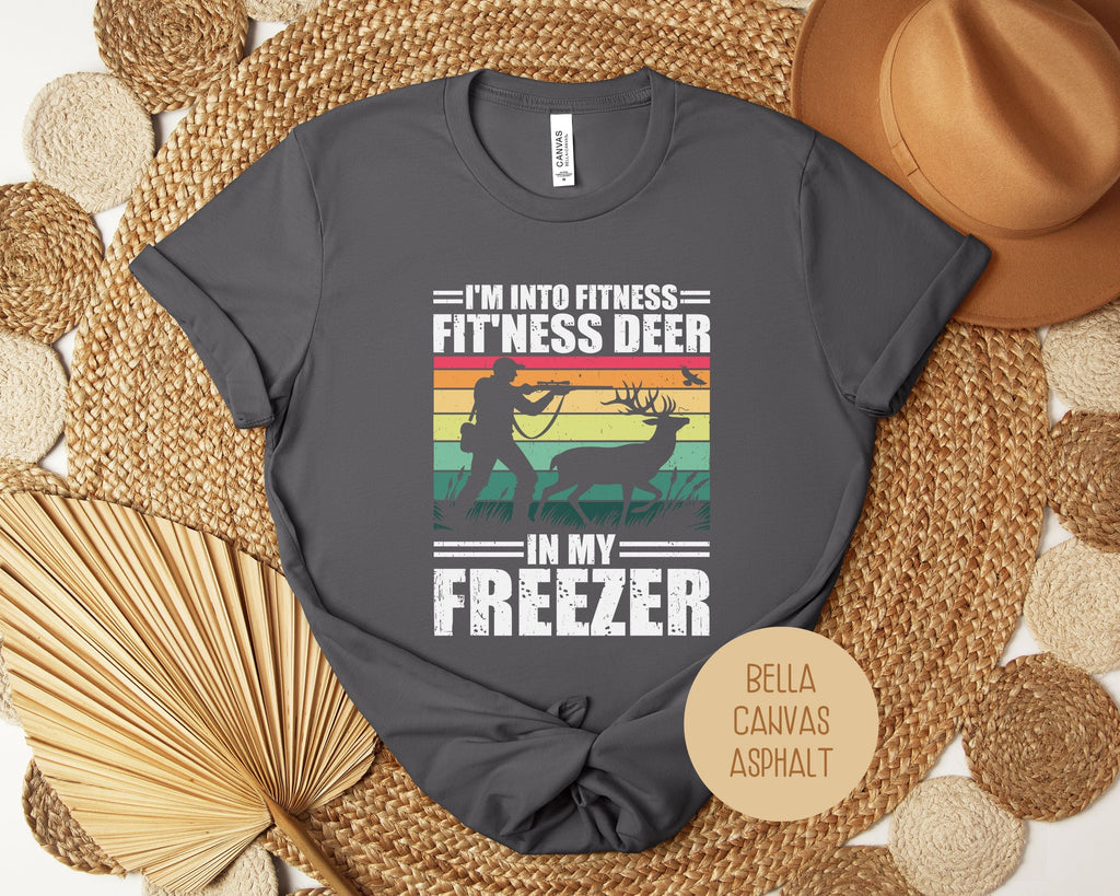 I'm Into Fitness Fit'ness Deer in My Freezer Funny Hunting Shirt - T-Shirt at Dealshubindia