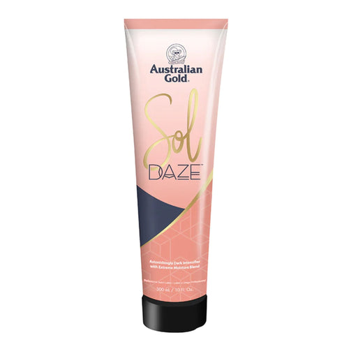 Australian Gold Sol Daze sun lotion in pink squeeze tube with black cap