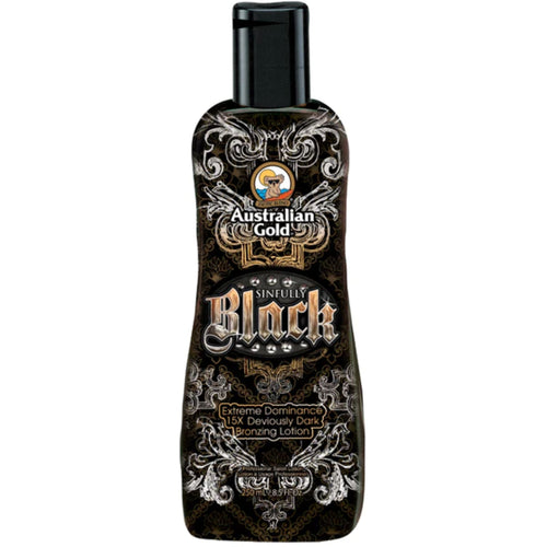 Australian Gold Sinfully Black tanning lotion bottle