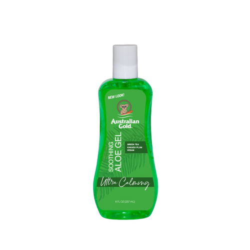Australian Gold aloe gel bottle with white cap, 8 fl oz (237 mL)