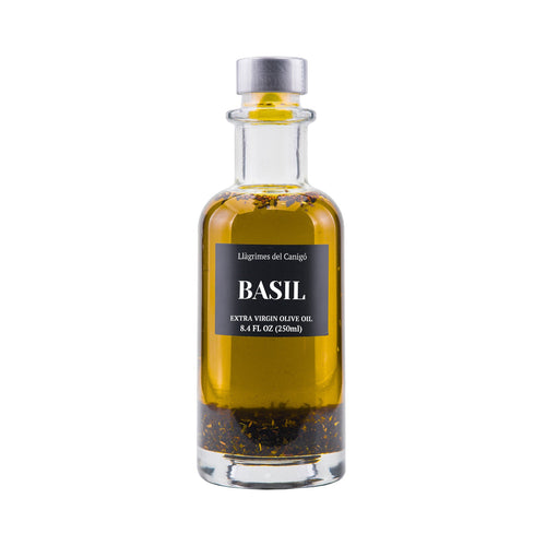Basil Infused Extra Virgin Olive Oil – 250ml / 8.45 fl oz – Llàgrimes del Canigó - Olive Oil at Dealshubindia