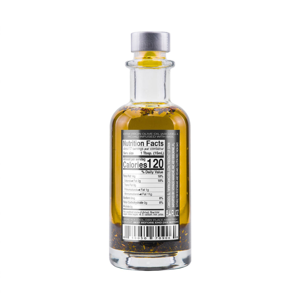 Basil Infused Extra Virgin Olive Oil – 250ml / 8.45 fl oz – Llàgrimes del Canigó - Olive Oil at Dealshubindia