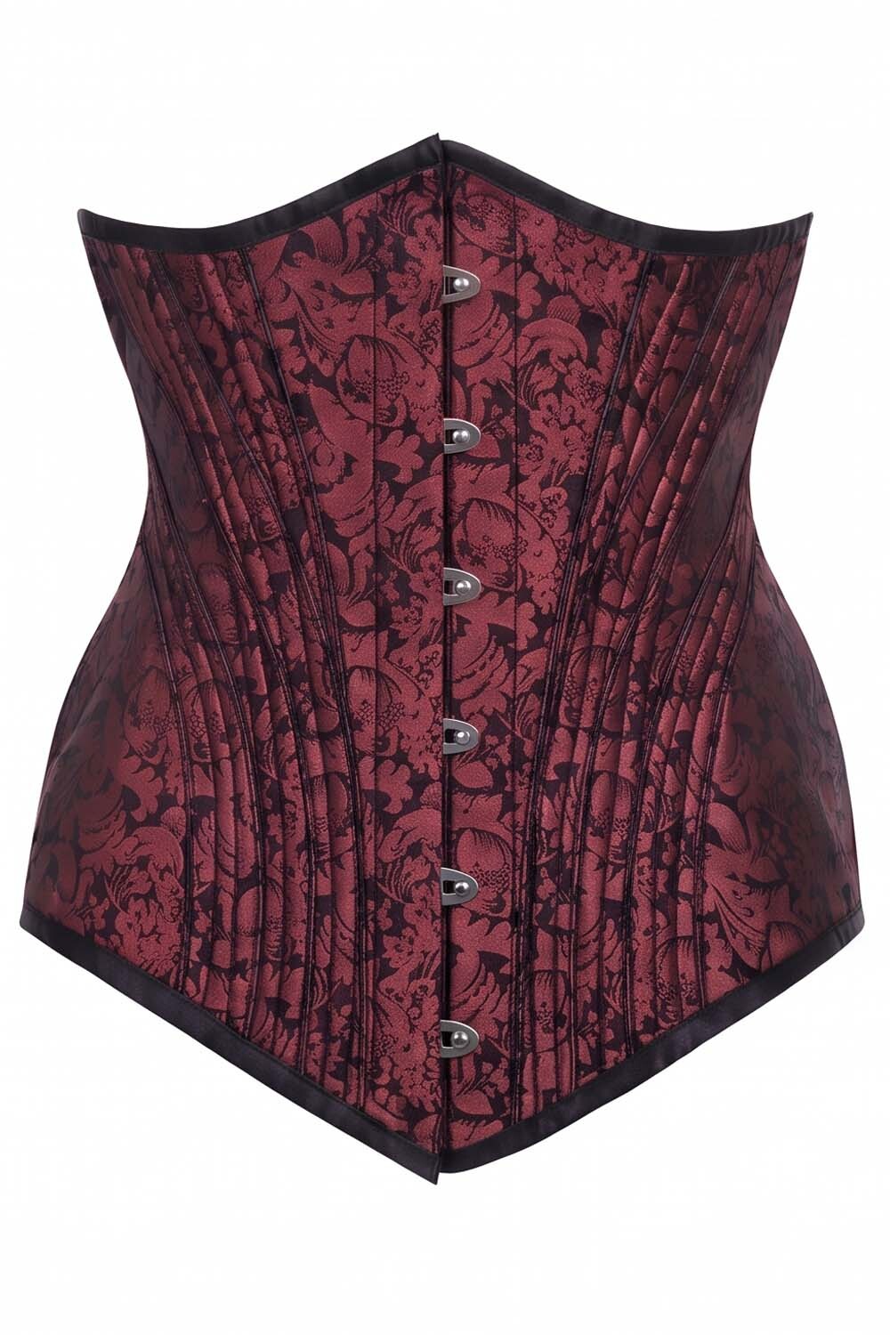 ORCHID Underbust Waist-Training Corset - Maroon Brocade