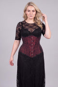 ORCHID Underbust Waist-Training Corset - Maroon Brocade