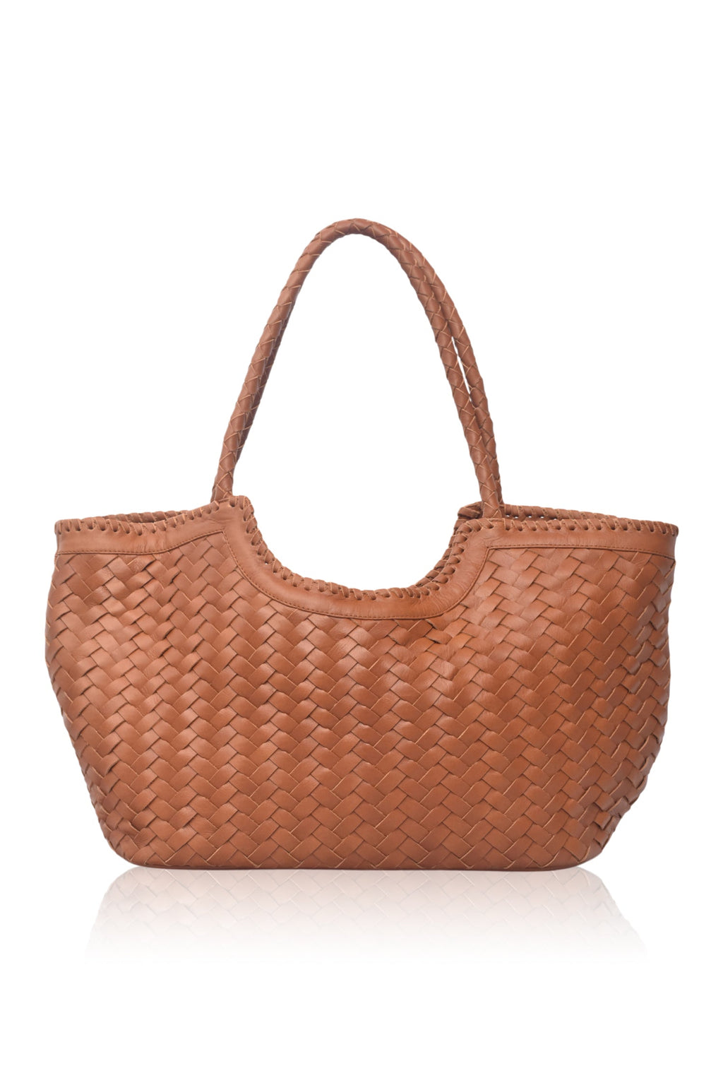 Bellagio Woven Leather Tote Bag-1