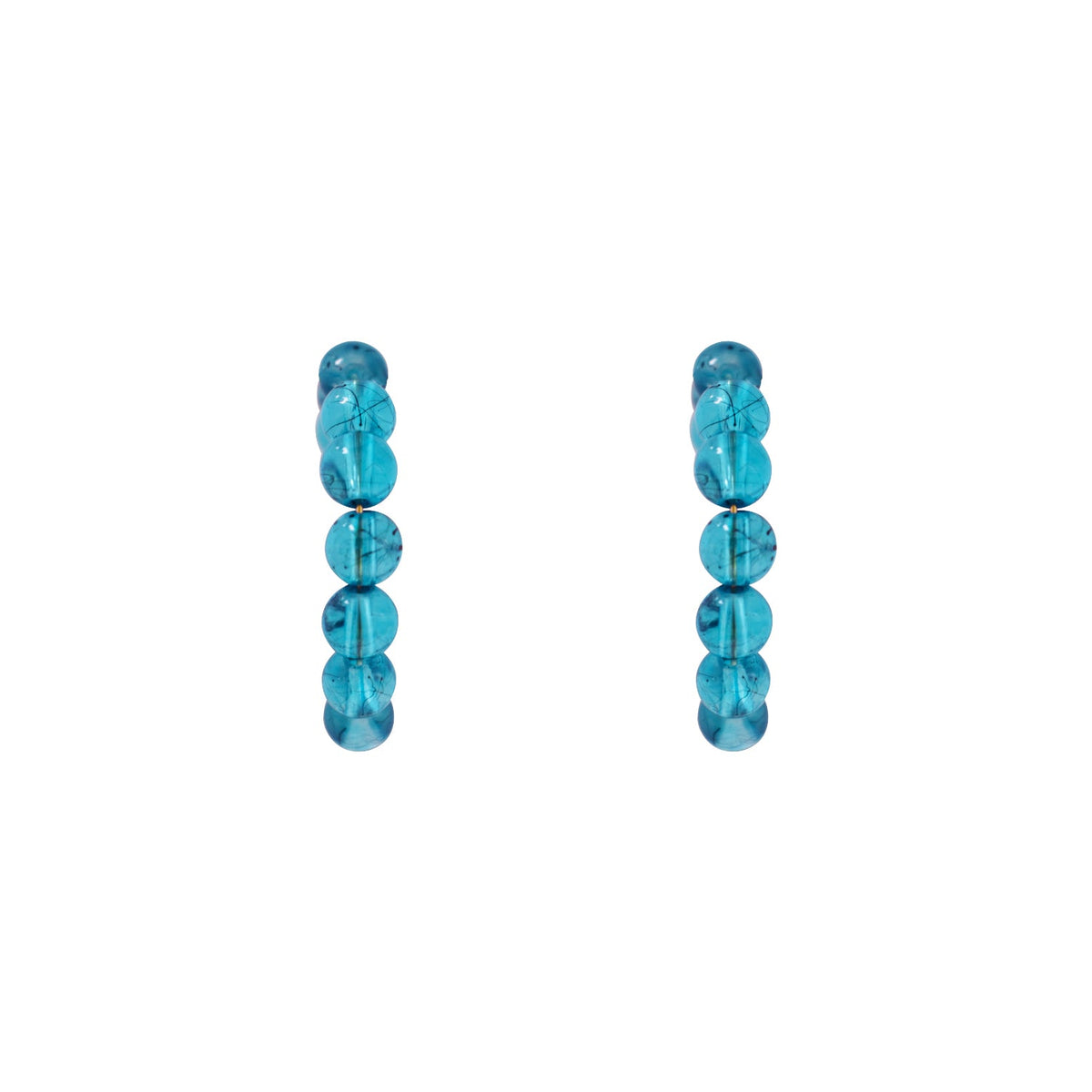 Blue bubblegum hoop earrings, statement accessories, playful earrings | by lovedbynlanla