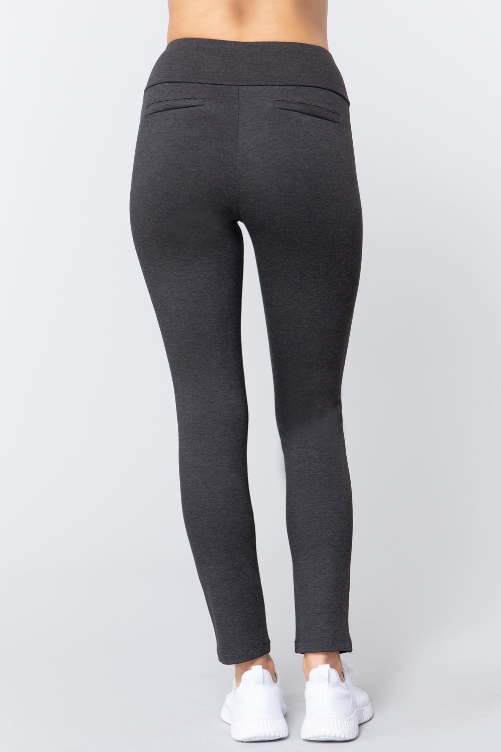 Waist Band Long Ponte Pants For Everyday