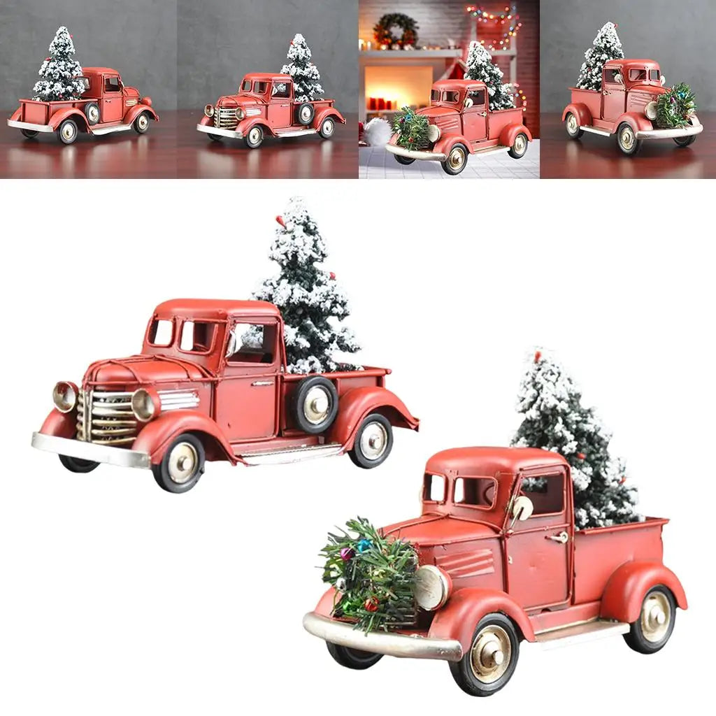 Wooden Farmhouse Christmas Truck Ornament With Christmas Tree - Holiday Ornaments at Dealshubindia