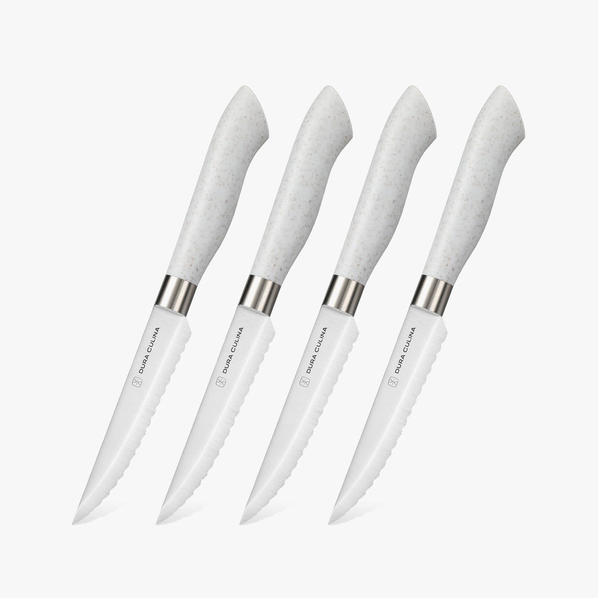 EcoCut 4 Piece Steak Knife Set, Grey - Kitchen Knives at Dealshubindia