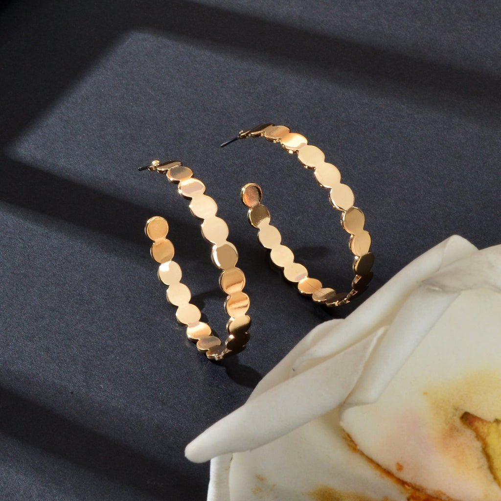 Punk Geometric Elegant Round Hoop Earrings Stunning Jewellery Circle Ear Stud