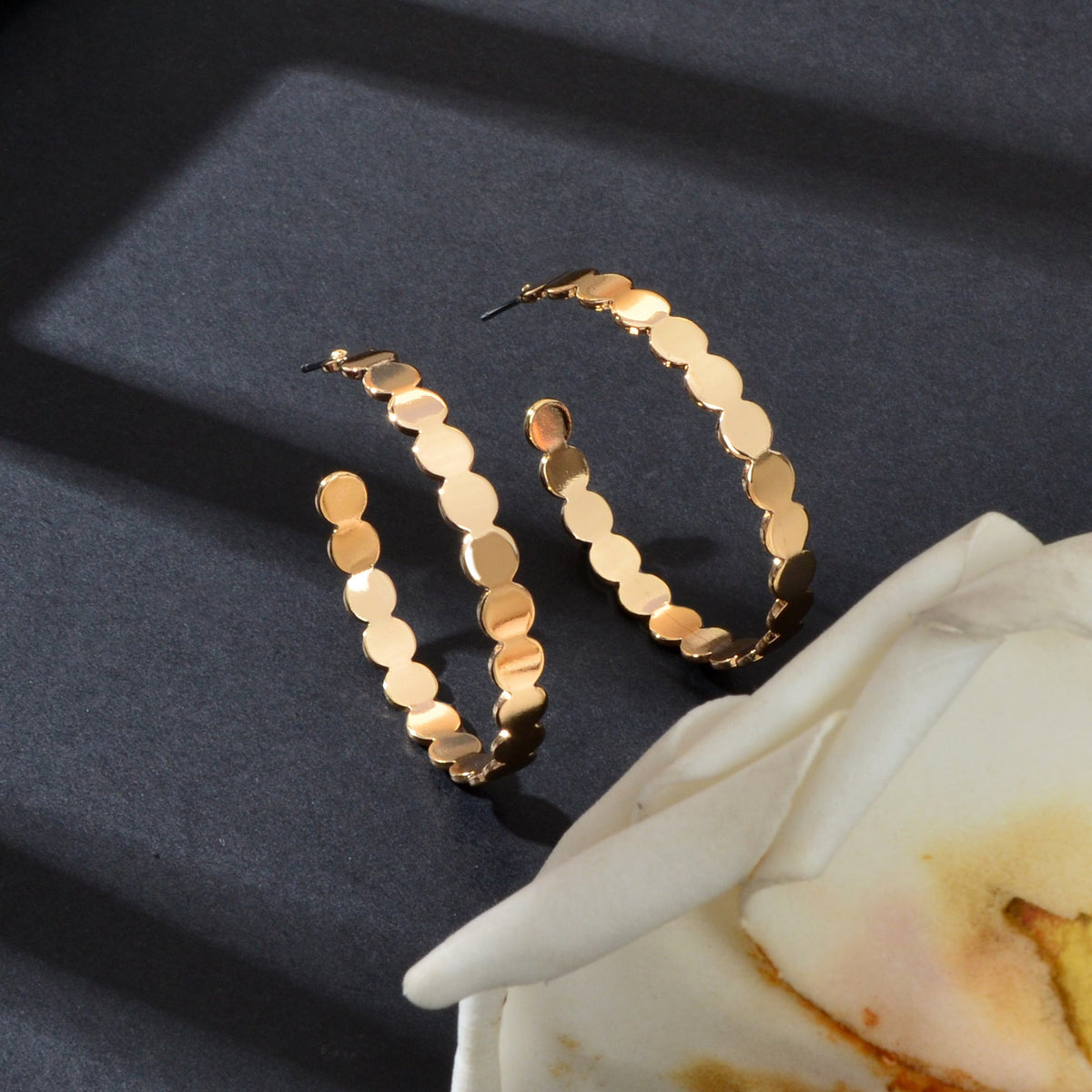 Punk Geometric Elegant Round Hoop Earrings Stunning Jewellery Circle Ear Stud