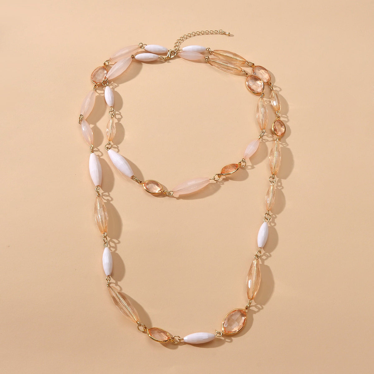Multilayer Champagne Beads Necklace Beautiful Water Drop Clavicle Jewellery Gift