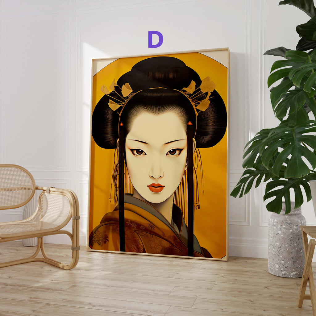 Japan Poster · Geschenkidee · Geisha Zen Minimalismus und Japanische Kunst · Dekoprint ohne Rahmen