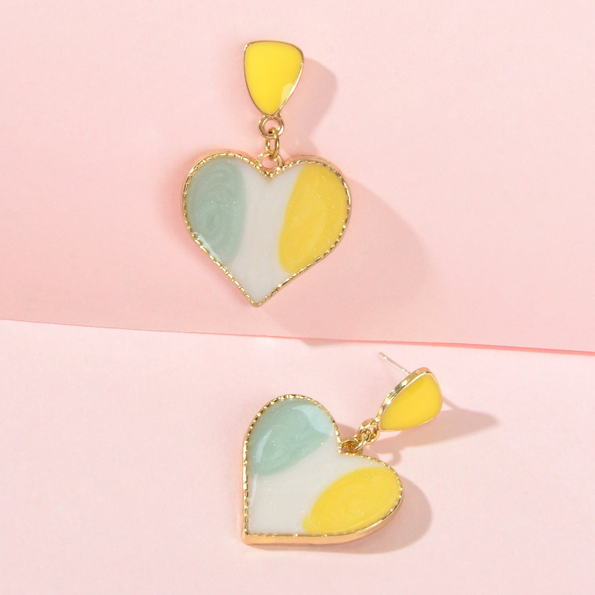 Y2k Style Accessories Candy Colour Love Heart Dangle Nice Collection Earrings
