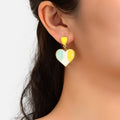 Y2k Style Accessories Candy Colour Love Heart Dangle Nice Collection Earrings