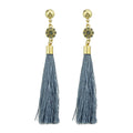 Ethnic Traditional Jewellery Rhinestone Flower Tassel Long Dangle Earrings Gift
