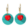 Female Jewellery Round Heart Gold Circle Hoop Earrings Women Party Decoration