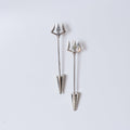 Silver Trishul Earrings-0