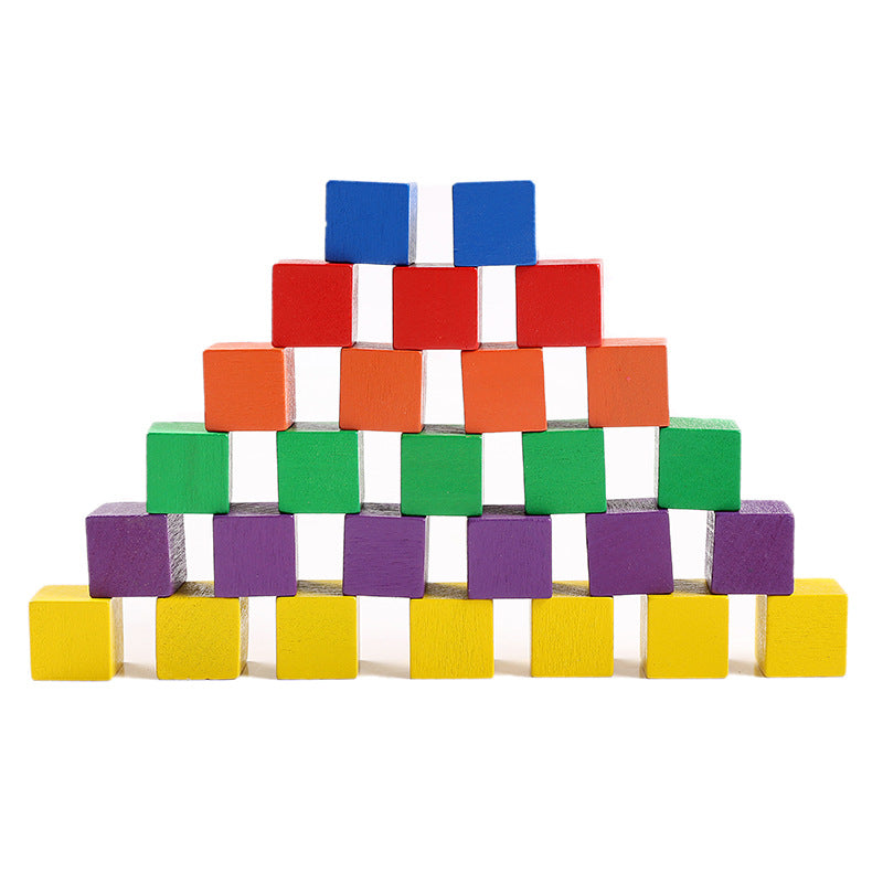 Educational Wooden Building Blocks Set with 100 Cubes for Kids