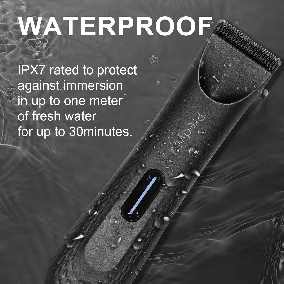 Electric Body & Hair Trimmer for Men Waterproof Groomer Black